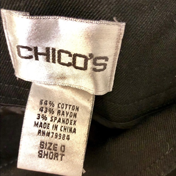 Chico’s Original Black Pants Size 0 Short - Picture 5 of 7